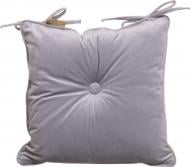 Подушка на стілець Велюр 40х40 см світло-сірий La Nuit