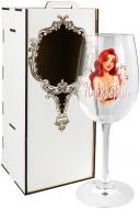 Набор для вина Бокал с наклейкой + коробка Самая хорошая 360 мл