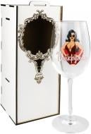 Набор для вина Бокал с наклейкой + коробка Самая крутая 360 мл