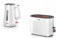 Комплект Bosch Тостер TAT2M121+ Электрочайник TWK1M121 Комплект Bosch Тостер TAT2M121+ Электрочайник TWK1M121
