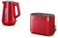 Комплект Bosch Тостер TAT2M124 + Електрочайник TWK1M124