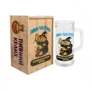 Набор подарочный Бокал + коробка с наклейкой Пивная колдунья 500 мл