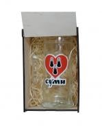 Набор подарочный Бокал + коробка с наклейкой Сумы 500 мл