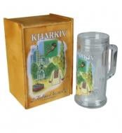 Набор подарочный Бокал + коробка с наклейкой Харьков №2 500 мл