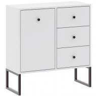 Комод Intermeble LINEA 1д3ш 770x820x330 мм черный/белый