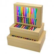 Коробка подарочная Buromax Happy birthday 33х23,5х9 см (BM.233354.3)