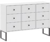 Комод Intermeble LINEA 9ш 1150x820x330 мм черный/белый