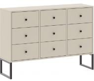 Комод Intermeble LINEA 9ш 1150x820x330 мм черный/кашемир