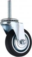 Колесо d75 мм резиновое поворотное с резьбовым штырем M10