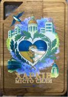 Доска сувенирная 4PROFI с УФ-печатью Харьков город силы №2 (дуб) 29x20 см