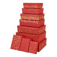 Коробка подарочная Buromax 17x12x5,5 см красная с золотым