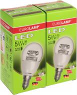 Лампа светодиодная Eurolamp 2 шт./уп. 5 Вт G45 прозрачная E14 220 В 3000 К MLP-LED-G45-05143(A)clear