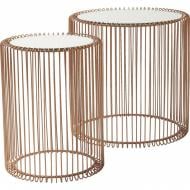 Стол декоративный KARE Design Wire copper набор из 2 шт 450x440xмедный