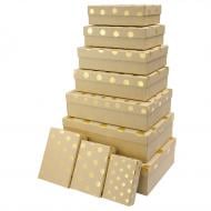 Коробка подарочная Buromax 35x25x10 см кремовая с золотом