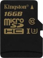 Карта памяти Kingston miсroSDHC 16 ГБ UHS-I Class 3 (U3) 90R/45W + SD Adapter (SDCG/16GB)