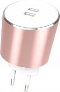 Сетевое зарядное устройство Kit Platinum Dual USB Charger 3.4 Amp Rose Gold (USBMCALUEU3RG)