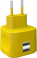 Сетевое зарядное устройство Kit Fresh Dual USB Charge 3.4 Amp Yellow (USBMCFRESHEU3GY)