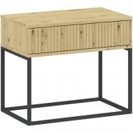 Тумба прикроватная Intermeble CADRO 1ш 600x520x390 мм черный/дуб артизан (5003335DAR)