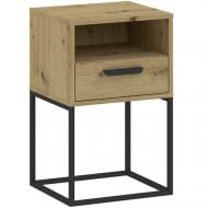 Тумба прикроватная Intermeble CADRO 1ш 400x650x390 мм черный/дуб артизан
