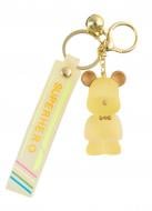 Брелок для ключей Мишка прозрачный желтый