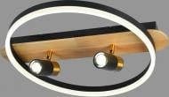 Люстра Valeso LED Lyra 77084/1+2SL480хW400хH16032Wx22576Lm3000K-6500Kакрил//черный/деревод\к 64 Вт LED-модуль 49440