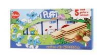 Вафлі DELSER з горіховим кремом і Puffi 225 г