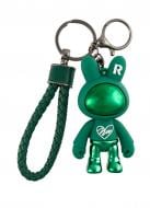 Брелок для ключів Космічний кролик темно-зелений