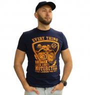 Футболка LOGOS-Tac с принтом Motorcycle 04-09-00-0074 р.3XL синий