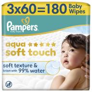 Детские влажные салфетки Pampers Aqua Soft Touch 180 шт.