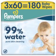 Детские влажные салфетки Pampers 99% Water 180 шт.