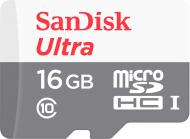 Карта памяти SanDisk miсroSDHC 16 ГБ Class 10 Ultra + SD Adapter (SDSQUNB-016G-GN3MA)