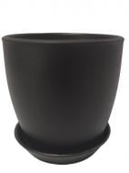 Горшок керамика ВК круглый черный 1,8 л Shynkar&KO