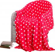 Плед Heart 160x200 см красный с белым La Nuit