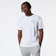 Футболка New Balance ESSENTIALS CELEBRATE MT21515WT р.L белый Футболка New Balance ESSENTIALS CELEBRATE MT21515WT р.L белый