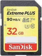 Карта памяти SanDisk Secure Digital HC (SDHC) 32 ГБ UHS-I Class 3 (U3) Extreme Plus (SDSDXWF-032G-GNCIN)