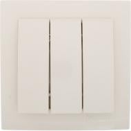 Выключатель трехклавишный Nilson Touran без подсветки кремовый