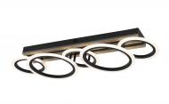 Люстра Valeso LED Celesta 3300/3+2L750хW250хH11086W6880Lm3000K-6500Kакрил/металл/черный/дерево 50573