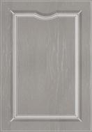 Фасад для кухни Грейд Какао текстура №302 патина белая 713x496 нижний правый/верхний левый Версаль