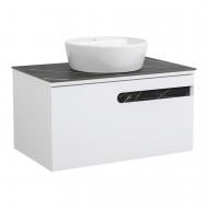 Тумба подвесная Aqua Rodos OSTIN (белый мат) столешница Керамо-гранит Namibia Black 80 см умывальник One 42 см Тумба подвесная Aqua Rodos OSTIN (белый мат) столешница Керамо-гранит Namibia Black 80 см умывальник One 42 см