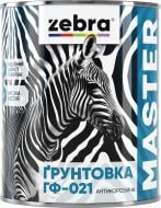 Грунтовка антикорозийная ZEBRA MASTER серый мат 0,8 кг