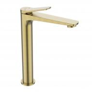 Смеситель для умывальника Invena высокий Alonia Invena матовое золото BU-70-W09