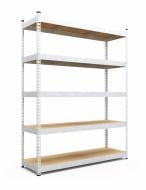 Стелаж металевий 2160x1600x400 мм Меткас Титан ДСП полиці 5 шт. цинкований
