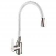 Смеситель для кухни Invena Ksanti inox/белый BZ-37-i02