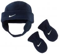 Комплект шапка+перчатки Nike Swoosh Baby Fleece Cap 6A2781-695 синий