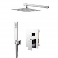 Душевая система скрытого монтажа Invena со смесителем 2-функциональным Paros хром (BS-09-001)