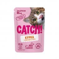 Корм влажный для котов Catch с курицей и овощами в соусе 85 г