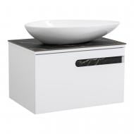 Тумба подвесная Aqua Rodos OSTIN (белый мат) столешница Керамо-гранит Namibia Black 70 см умывальник Olive 74 см Тумба подвесная Aqua Rodos OSTIN (белый мат) столешница Керамо-гранит Namibia Black 70 см умывальник Olive 74 см