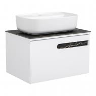 Тумба підвісна Aqua Rodos OSTIN (білий мат) стільниця Керамо-граніт Namibia Black 70 см умивальник Aqua 60 см Тумба підвісна Aqua Rodos OSTIN (білий мат) стільниця Керамо-граніт Namibia Black 70 см умивальник Aqua 60 см