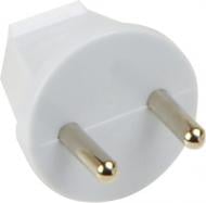 Вилка электрическая ECOНОМЕ Ornat без заземления 230В 16А IP20 ABS-пластик белый
