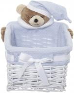 Корзина плетеная с текстилем Tony Bridge Basket 28x22x16 см JM13-2TK-4